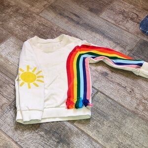 Bini Duckling Kids Rainbow Sweatshirt With Tassels And Sun